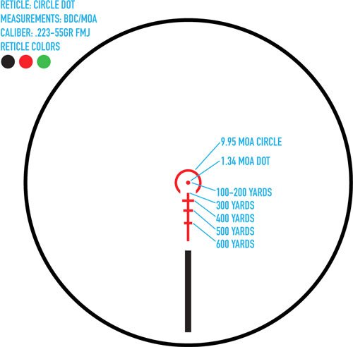 FF13070K_RETICLE.jpg FIREFIELD RAPIDSTRIKE 1-6X24 - RIFLESCOPE CIRCLE DOT RED/GRN