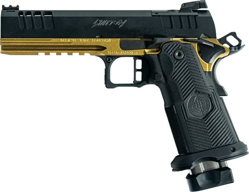 GLFA 1911DS SYNERGY 9MM 5" 20 - SHOT BLACK SLIDE GOLD FRAME