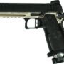 G1911DS9FSSGPLT_LEFT GLFA 1911DS SYNERGY 9MM 5" 20 - SHOT BLK SLIDE PLATINUM FRAME
