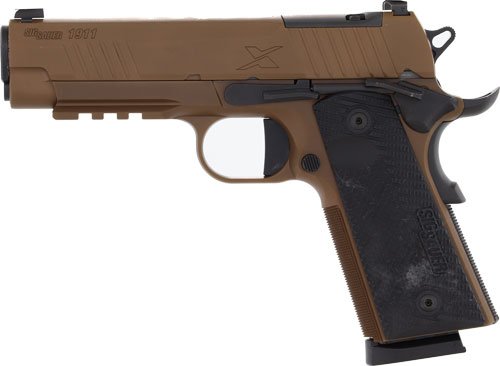 SIG 1911 XCARRY 45ACP 4.25" - XRAY3 OR (2)8RD G10 COYOTE