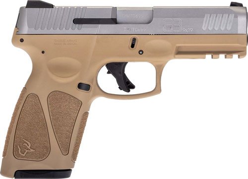 TAURUS G3 9MM 17-SHOT 3-DOT - ADJ. TAN/STAINLESS POLYMER