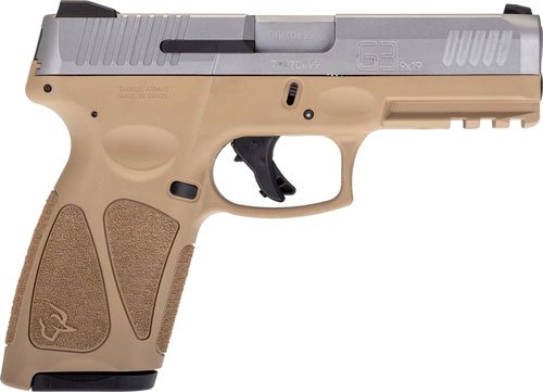 TAURUS G3 9MM 15-SHOT 3-DOT - ADJ. TAN/STAINLESS POLYMER