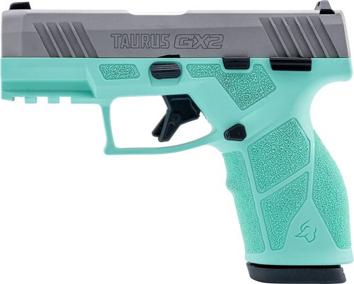 G1GX2939C_LEFT.jpg TAURUS GX2 9MM 13-SHOT ADJ. - CYAN FRAME STAINLESS SLIDE