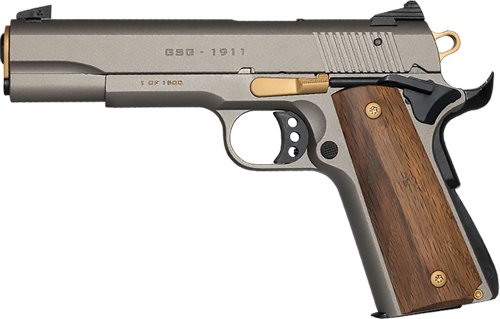 GERMAN SPORT 1911 15TH AN 22LR - 5" GREY/GOLD WOOD GRIPS 10RD