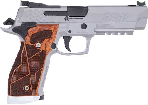SIG P226 XFIVE 9MM CLASSIC 5" - SAO ADJ SGHT (3)10RD WOOD S/S