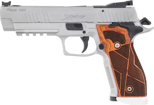 SIG P226 XFIVE 9MM CLASSIC 5" - SAO ADJ SGHT (3)10RD WOOD S/S