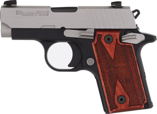 G238380TXR_LEFT SIG P238 380ACP 2.7" SAO - XRAY-3 6/7RD TWO-TONE/ROSEWOOD
