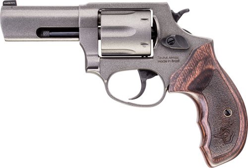 TAURUS 856 38SPL 3" NGT SGT - TUNGSTEN CERAKOTE WOOD GRIP