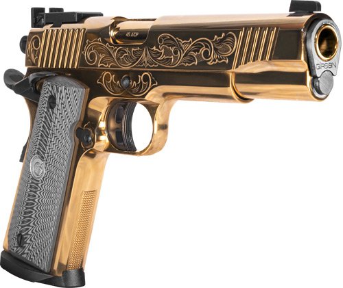 G390093_ANGLE_1.jpg GIRSAN MC1911 MATCH GOV'T - ENGRAVED 45ACP ADJ. SGT GOLD