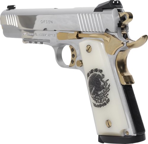 G391053_ANGLE_1.jpg GIRSAN MC1911S LIBERADORE II - 9MM 10RD CHROME GOLD ENGRAVED