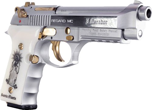 GIRSAN REGARD LIBERADORE 9MM - GOLD/CHROME ENGRAVED 18-SHOT