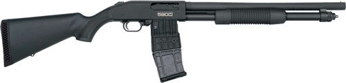 MOSSBERG 590M MAG-FED 12GA - 18.5" 10RD 2.75" BLUED/SYN