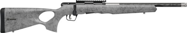 SAVAGE B22 22LR TIMBERLITE - THUMBHOLE 18" CF 10RD GRY WOOD