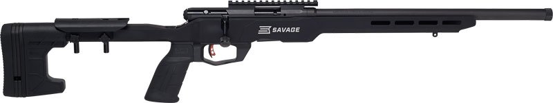 SAVAGE B22 PRECISION 22WMR 18" - HB MDT CHASSIS W/RAIL BLACK