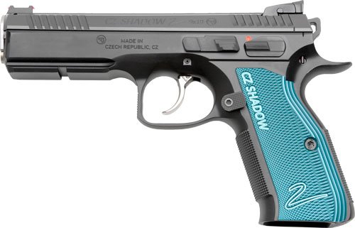 CZ CUSTOM SHADOW 2 ACCU 9MM FS - 17-SHOT BLACK POLY BLUE GRIPS