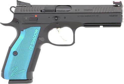 CZ CUSTOM SHADOW 2 ACCU 9MM FS - 17-SHOT BLACK POLY BLUE GRIPS