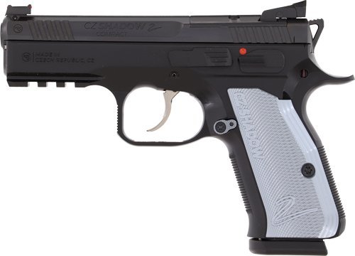 CZ SHADOW 2 COMPACT OR 9MM FS - 15-SHOT BLK NITRIDE GREY GRIP