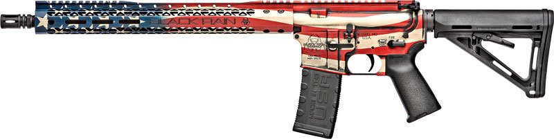 GBROPATAMERICA_LEFT.jpg BLACK RAIN SPEC+ PATRIOT RIFLE - 5.56 16" AMERICAN FLAG 30RD