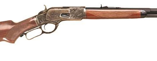 CIMARRON TX BRUSH POPPER 357 - 18" OCT/RD BLUED P.GRIP WALNUT