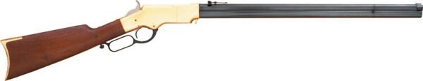CIMARRON HENRY CIVILIAN 45LC - 24" BRASS FRAME/BLUED WALNUT