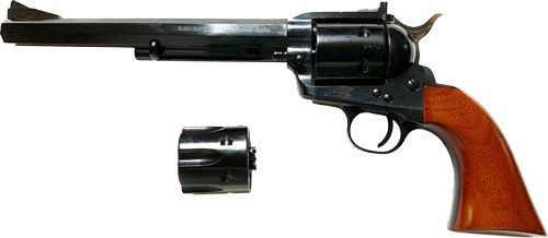 GCA364.jpg CIMARRON SA BAD BOY 10MM AUTO - 8" W/EXTRA .38/40 CYLINDER
