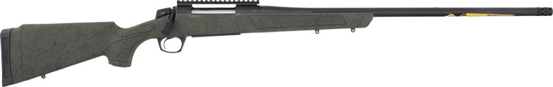 GCR3999G.jpg CVA CASCADE XT 7MM PRC 24" #5 - W/RAIL BLACK/OD GREEN