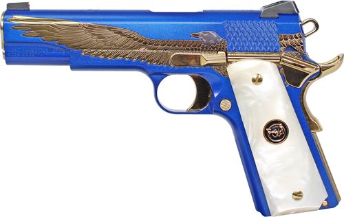 IVER JOHNSON EAGLE MAJESTIC - 1911 45ACP 8RD ENGRAVED GOLD