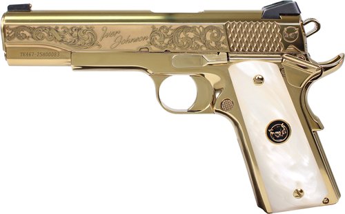 IVER JOHNSON EAGLE NOBLE WP - 1911 45ACP 8RD ENGRAVED GOLD