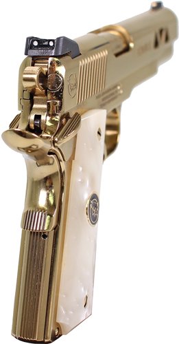 IVER JOHNSON GOLDEN EAGLE - 1911 45ACP 8RD POLISHED GOLD