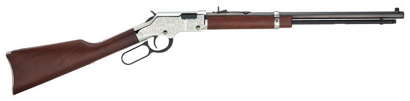 HENRY H4 SILVER EAGLE 22S/L/LR - 20" OCTAGON WALNUT ENGRAVED
