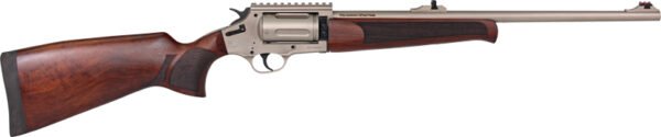 GIJ1000SN_1 IVER JOHNSON 1000 410 3" 20" - REVOLVER SHOTGUN NICKEL WALNUT