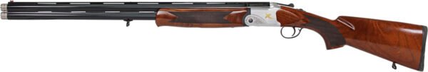 GIJ60012LW28S_LEFT IVER JOHNSON 600LW O/U 12GA 3" - 28"VR SILVER BLACK WALNUT