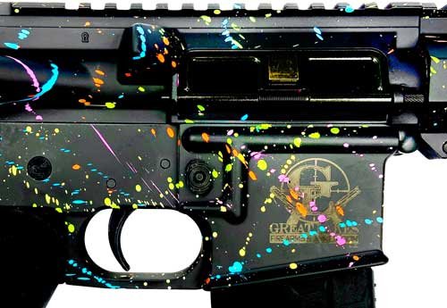 GLFA AR15 SPLATTER 223 WYLDE - 16" 1:8 NIT BBL BLACK