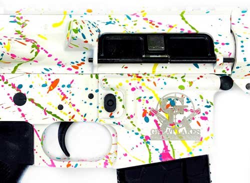 GLFA AR15 SPLATTER 223 WYLDE - 16" S/S BBL WHITE SPLATTER