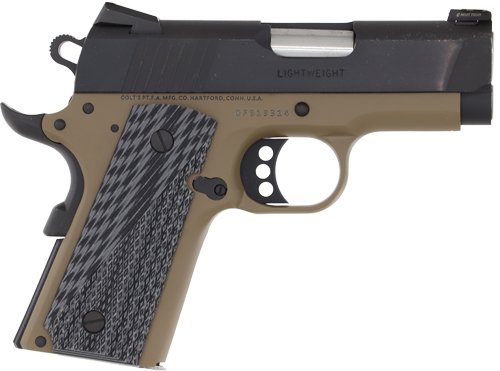 COLT DEFENDER 45ACP 3" 7RD FDE - CERAKOTE BLUED G10 GRIPS