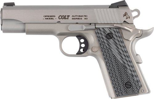 COLT LIGHTWEIGHT OFFICER 45ACP - 4.25" 8-SH SS TWO TONE