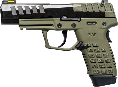 KEL-TEC P15 9MM COMPACT 15 RD - MAG HI-VIZ SGTS GREEN