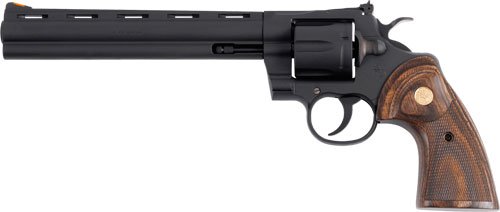 COLT PYTHON 357MAG 8" 6RD - MATTE BLUED WOOD GRIPS