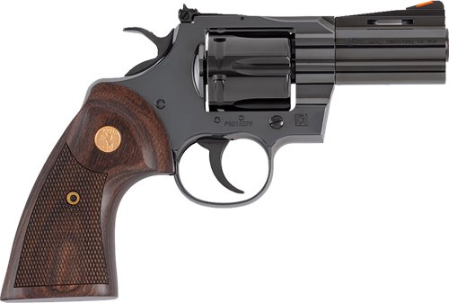 COLT PYTHON 357MAG 3" 6RD - BLUED WALNUT GOLD MEDALLION