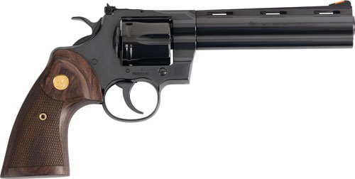 COLT PYTHON 357MAG 6" 6RD - BLUED WALNUT GOLD MEDALLION