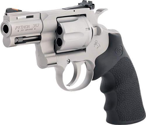GPYTHONSM3RTS.jpg COLT PYTHON 357MAG 3" 6RD - MATTE STAINLESS HOGUE GRIPS