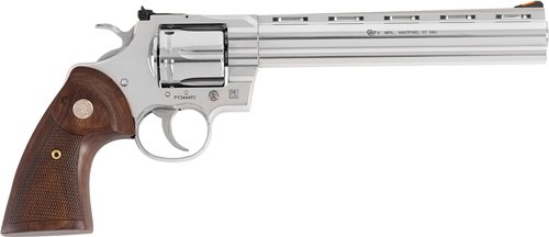 COLT PYTHON 357MAG 8" 6RD - STAINLESS WALNUT GRIPS