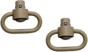 GROVTEC HD PUSH BUTTON SWIVELS - CERAKOTE DESERT SND 1 1/4" 2PK