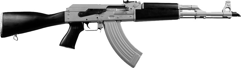 GZR7762CSB.jpg ZASTAVA ZPAPM70 RIFLE 7.62X39 - SILVER CERAKOTE 30RD BLK STOCK