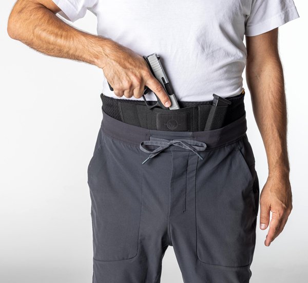 H6BB1_IN-USE_MAN-DRAWING.jpg MFT BELLY BAND HOLSTER - FIT 26" TO 52" WAIST SIZE