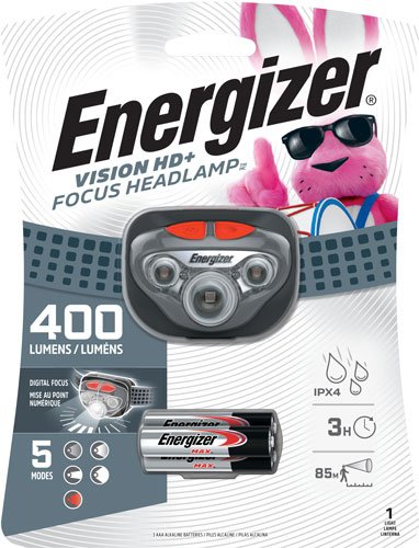 ENERGIZER VISION HD PLUS FOCUS - HEADLAMP 400 LUMENS W/AAA BATT