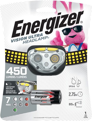 ENERGIZER VISION ULTRA HD - HEADLAMP 450 LUMENS W/AAA BATT