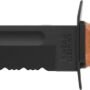 KA-BAR FIGHTING/UTILITY KNIFE - 7" SRRTD W/LEATHER SHEATH USMC