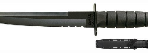 KA-BAR TANTO KNIFE - 8" W/PLASTIC SHEATH BLACK