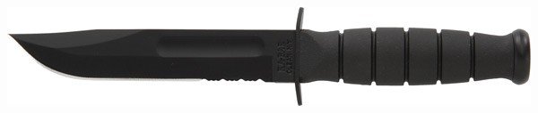 K1259.jpg KA-BAR SHORT KA-BAR - 5.25" SERR W/PLASTIC SHEATH